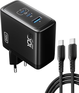 INIU USB C Oplader, 100W 3-poorts GaN Tech Compacte Snellader voor €28,24 bij Amazon
