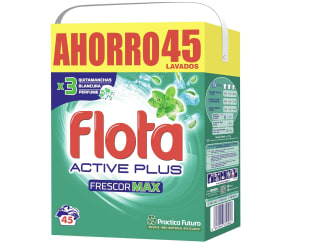 Flota Detergente en polvo Frescor Max para 45 lavados por 11,99€ (2da unidad 50%)