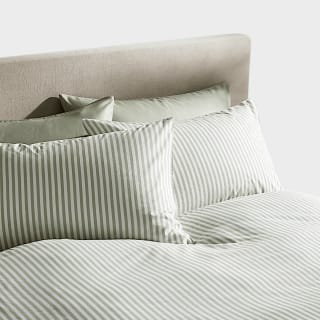 Green Stripe Duvet Set Single (Double £10, Superking £12) - Free Delivery Over £10 W