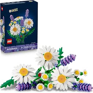LEGO Botanicals Daisies - Artificial Flower Bouquet incl. Faux Daisies & Lavender