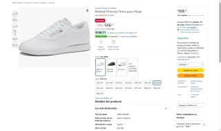 Reebok Princess Tenis Mujer por $506 | Descuento Amazon