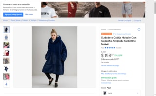 Sudadera Afelpada Calientita $198 | Oferta Mercado Libre