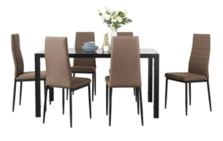 Comedor Niza 6 personas Negro $4,999