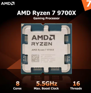 Procesador AMD Ryzen 7 9700X R7 AM5 por 195.41€