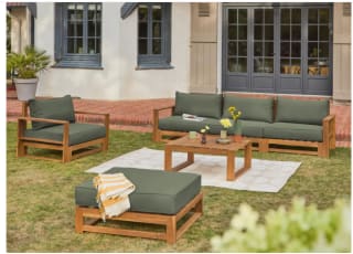 Salon de jardin bois d'acacia 5 places Mendoza à 764,99€