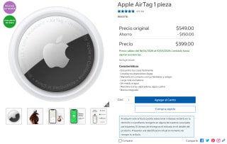 Apple AirTag 1 pieza por $399 | Oferta Costco