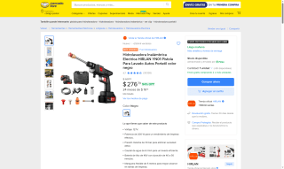 Hidrolavadora Inalámbrica YN01 200W por $277 | Oferta Mercado Libre