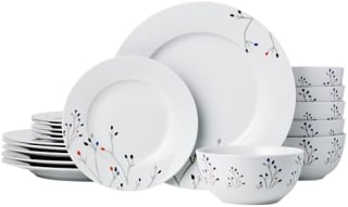 Amazon Basics Vajilla de 18 Unidad, Ramas, 6 servicios por 25€ 3 modelos diferentes
