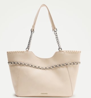 Bolso shopper con cadena 120 Crudo Tintoretto por 23.6€