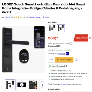LOQED Touch Smart Lock voor 235,99 euro