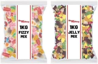 2kg Pick N Mix Fruit Jelly Sweets - Fizzy Mix 1kg + Jelly Mix 1kg (£7.19 / £6.79 S&S