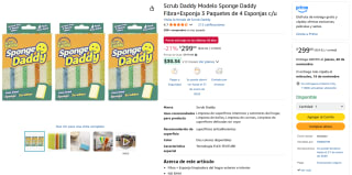 Scrub Daddy Fibra+Esponja por $299 | Oferta Amazon