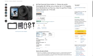 Cámara DJI Osmo Action 4 por $3,522 | Oferta Amazon