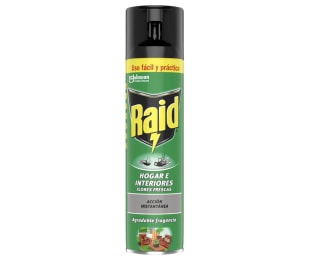 RAID spray insecticida aerosol hogar e interiores incoloro 400ml por 2,65€