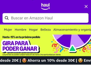 Gira y Gana hasta -45% de Descuento con Amazon Haul.