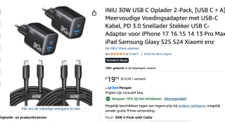iNIU 30W USB-C Oplader 2-Pack voor €11,99 bij Amazon