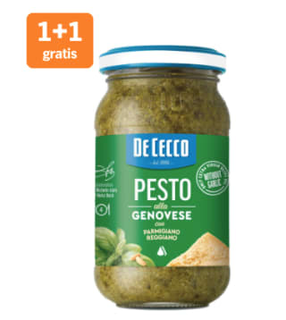 1+1 gratis De Cecco Pesto alla genovese con parmigiano bij de AH