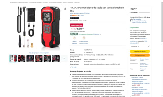 Inflador de Llantas Portátil 6000mAh por $680 | Oferta Amazon