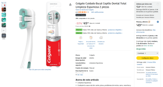 Colgate Cepillo Dental Total 2 piezas por $49 | Oferta Amazon