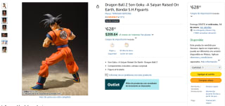 S.H. Figuarts Goku Saiyan por $629 | Amazon