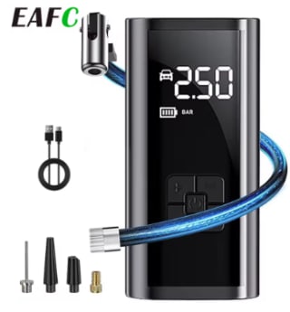 Bomba de aire inalámbrica para coche, compresor aire, inflador neumáticos por 11,85€