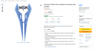 Accesorio oficial Halo, Espada de Energía (unitalla) por $541 en Amazon