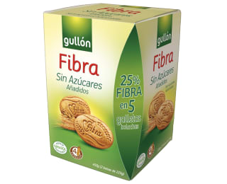 Gullón Fibra sin Azúcar 450g por solo 2,03€ (70% de descuento en la segunda unidad)