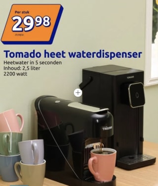 Tomado heet waterdispenser voor €29,98
