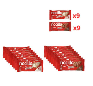 Pack de 9×42gr Barrita Nocilla por 7.99€.