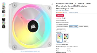 CORSAIR iCUE LINK QX120 RGB 120mm voor €24,90 bij Amazon