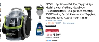 Bissell SpotClean Pet Pro Vlekkenreiniger voor €149,99 bij Amazon