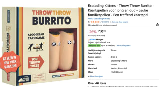 Throw Throw Burrito - Engelstalig Kaartspel voor €19,99 bij Amazon