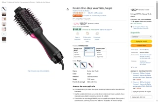 Revlon Volumizer Negro $550 | Oferta Amazon