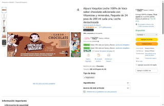 Alpura Leche Chocolate 4.8L $160 | Oferta Amazon