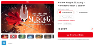 Hollow Knight: Silksong NSW 2 por $206 | Nintendo Brasil