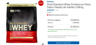 Gold Standard Whey 2.48Kg por $1,359 | Oferta Costco