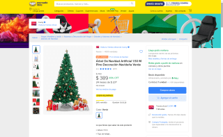 Árbol Navidad 1.50m por $499 | Oferta Mercado Libre