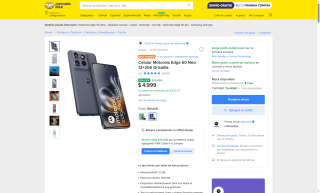 Motorola Edge 60 Neo 256GB por $4,049 | Mercado Libre
