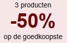 50% korting op goedkoopste artikel bij aankoop van 3 artikelen bij Beliani