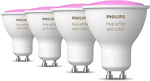 Philips Hue Voordeelverpakking - GU10 - met 4 Spotjes voor €130,89 met Amazon prime