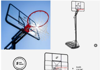 Panier basket sur pied déporté spécial dunk à 299,99€