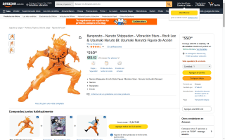 Banpresto Naruto Shippuden con Rock Lee y Uzumaki Naruto por $350 | Amazon