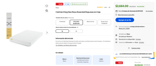Colchón King Size Nooz Essential 20 cm por $2,664 | Oferta Bodega Aurrera