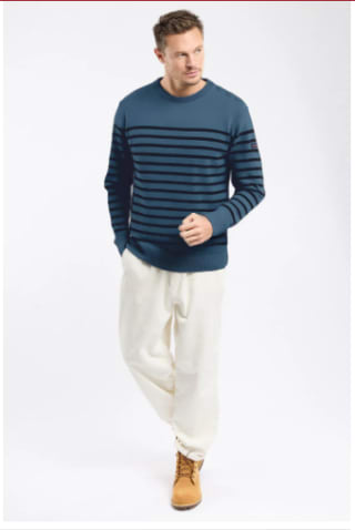 Pull marin rayé laine et acrylique à 59€