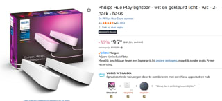 PHILIPS HUE Play wit - duo pack voor €95 bij Amazon