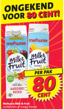 Melkunie Melk & Fruit voor €0,80