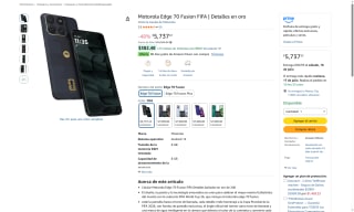 Motorola Edge 70 Fusion FIFA por $5237 | Amazon (BBVA MSI)