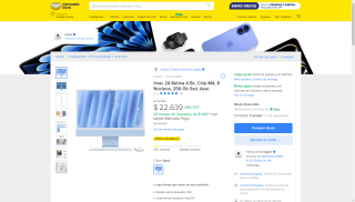 iMac 24 4.5k M4 256GB por $22,639 | Oferta Mercado Libre