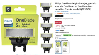 Philips OneBlade Vervangmesjes QP250/50 – 5 stuks voor €37,99 bij Amazon Expired