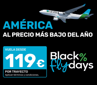 Black Friday Level Vuelos América desde solo 119€ por trayecto